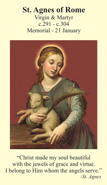 St. Agnes Prayer Card
